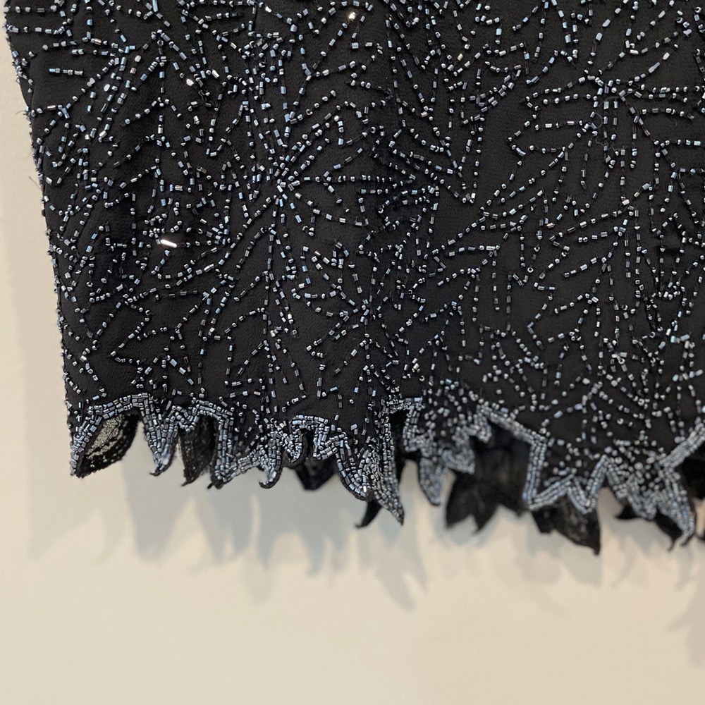 J Kara Black and Silver Beaded Camisole - Picture 3 of 4